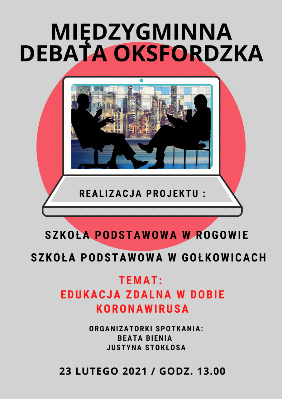 Plakat informujący o debacie oksfordzkiej